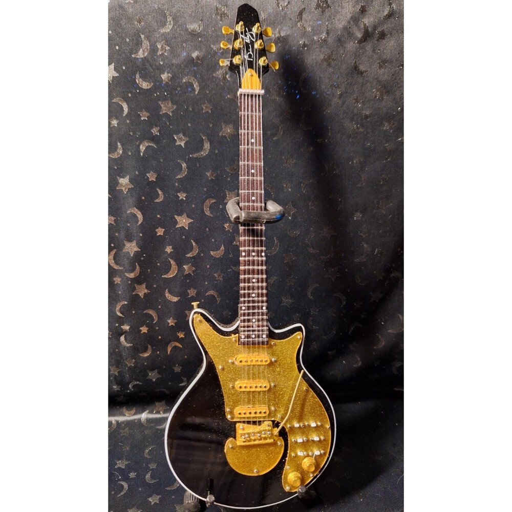 Axe Heaven Brian May Black & Gold BM-020 Mini Guitar Replica - New